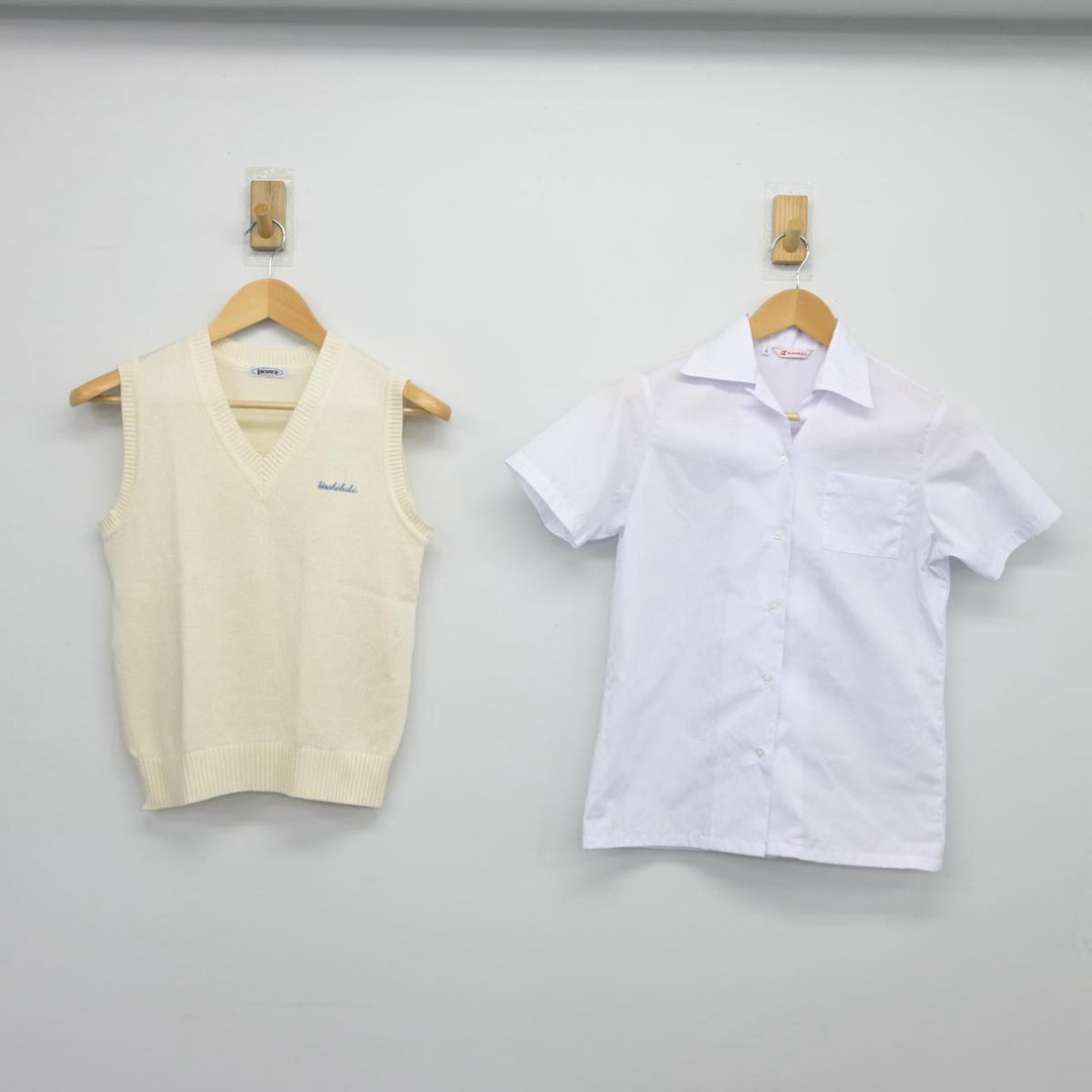 中古制服】千葉県 星久喜中学校 女子制服 2点（ニットベスト
