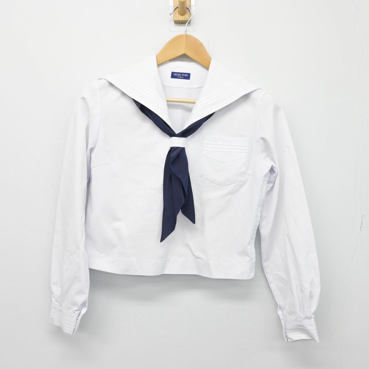 【中古】徳島県 脇町高等学校 女子制服 3点（セーラー服・スカート）sf027037