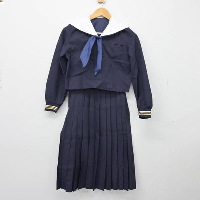 【中古】栃木県 栃木女子高等学校 女子制服 3点（セーラー服・スカート）sf027041