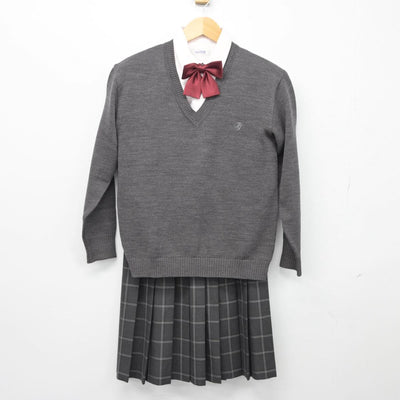 【中古】茨城県 大成女子高等学校 女子制服 6点（ブレザー・ニット・シャツ・スカート）sf027044