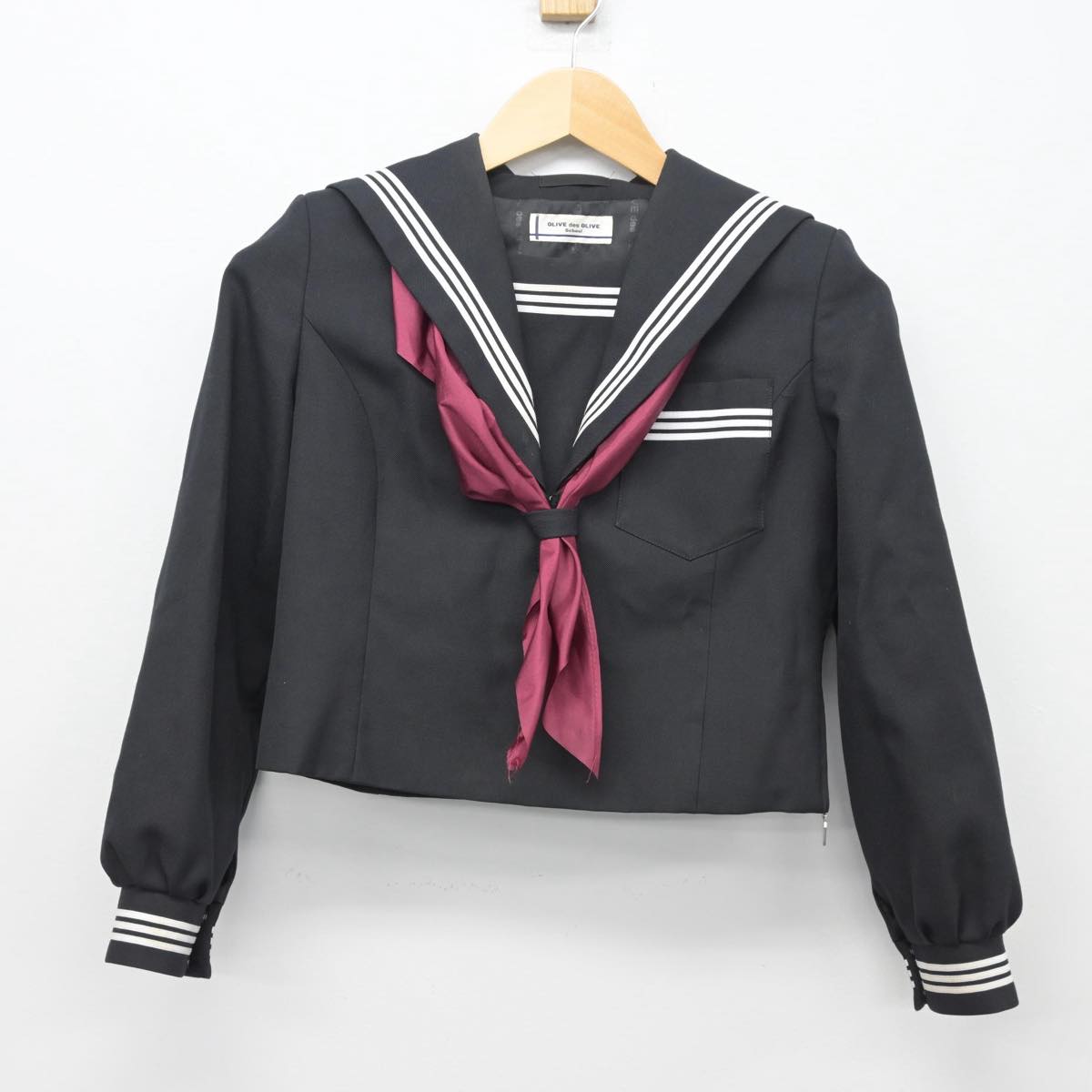 【中古】三重県 朝陽中学校 女子制服 3点（セーラー服・スカート）sf027047