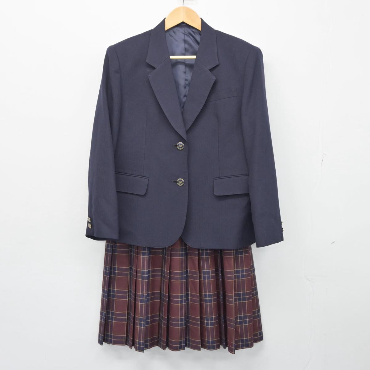 【中古】埼玉県 八潮南高等学校 女子制服 3点（ブレザー・ニット・スカート）sf027049