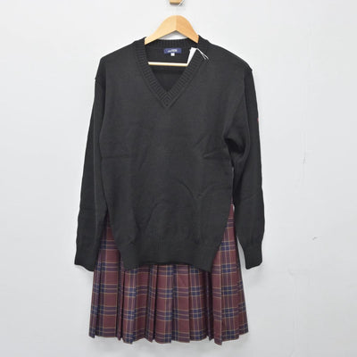 【中古】埼玉県 八潮南高等学校 女子制服 3点（ブレザー・ニット・スカート）sf027049