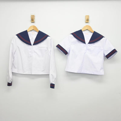 【中古】岩手県 岩手町立川口中学校 女子制服 2点（セーラー服）sf027061