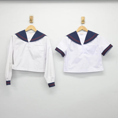 【中古】岩手県 岩手町立川口中学校 女子制服 2点（セーラー服・セーラー服）sf027062