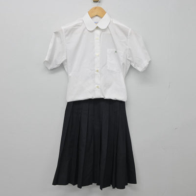 【中古】埼玉県 上尾高等学校 女子制服 4点（ニットベスト・シャツ・スカート）sf027071