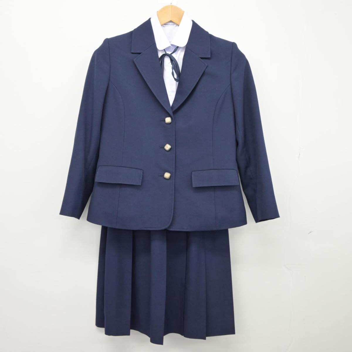 【中古】富山県 興南中学校 女子制服 4点（ブレザー・シャツ・スカート）sf027085