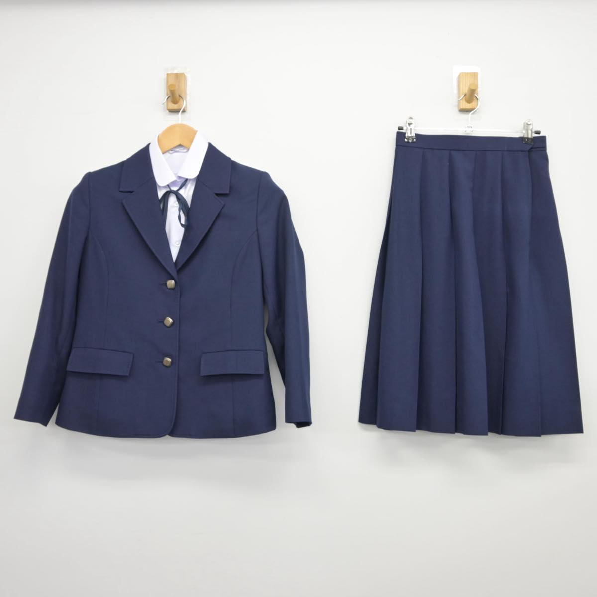 【中古】富山県 興南中学校 女子制服 4点（ブレザー・シャツ・スカート）sf027085