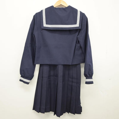 【中古】兵庫県 志方中学校 女子制服 3点（セーラー服・スカート）sf027103