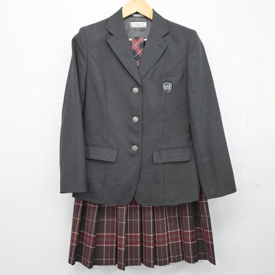 【中古】愛知県 清林館高等学校 女子制服 4点（ブレザー・ニット・スカート）sf027108