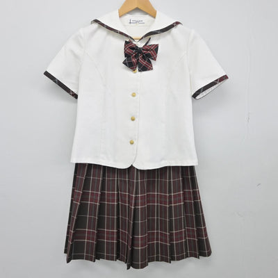 【中古】愛知県 清林館高等学校 女子制服 3点（セーラー服・スカート）sf027110