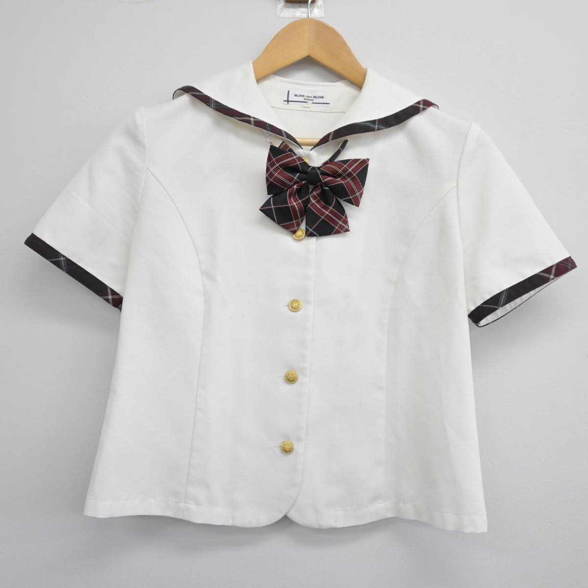 【中古】愛知県 清林館高等学校 女子制服 3点（セーラー服・スカート）sf027110