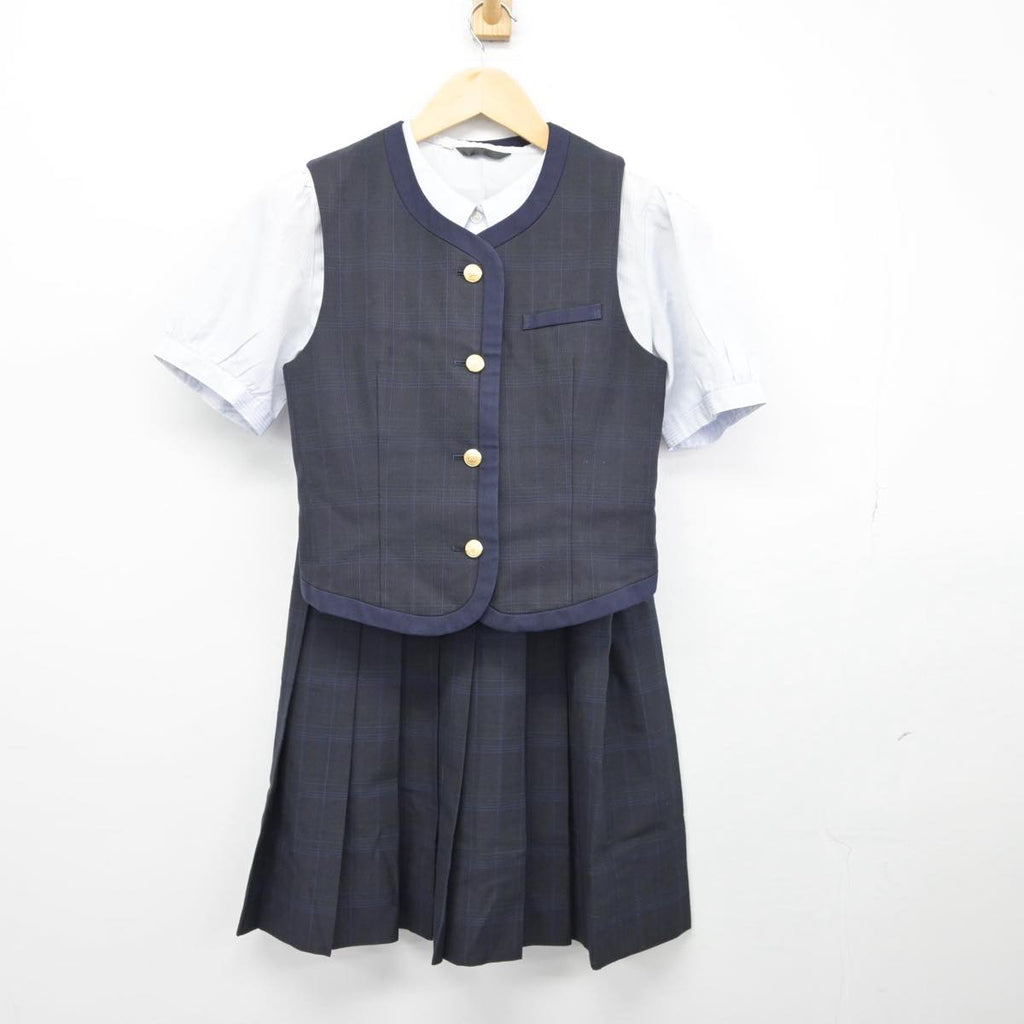 【中古制服】熊本県 熊本国府高等学校 女子制服 3点（ベスト・シャツ・スカート）sf027127【リサイクル学生服】 | 中古制服通販パレイド