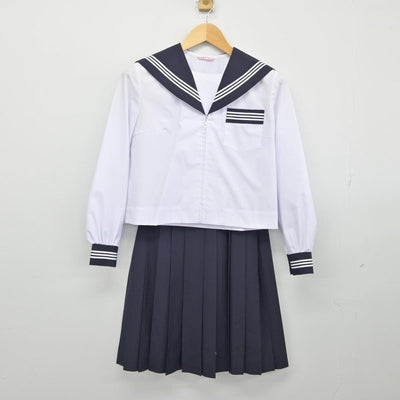 【中古】静岡県 田子浦中学校 女子制服 3点（セーラー服・スカート）sf027130