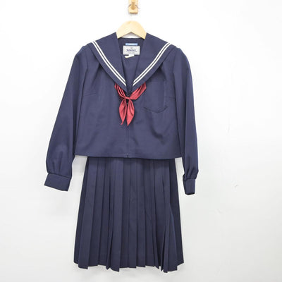 【中古】岐阜県 城南中学校 女子制服 3点（セーラー服・スカート）sf027135