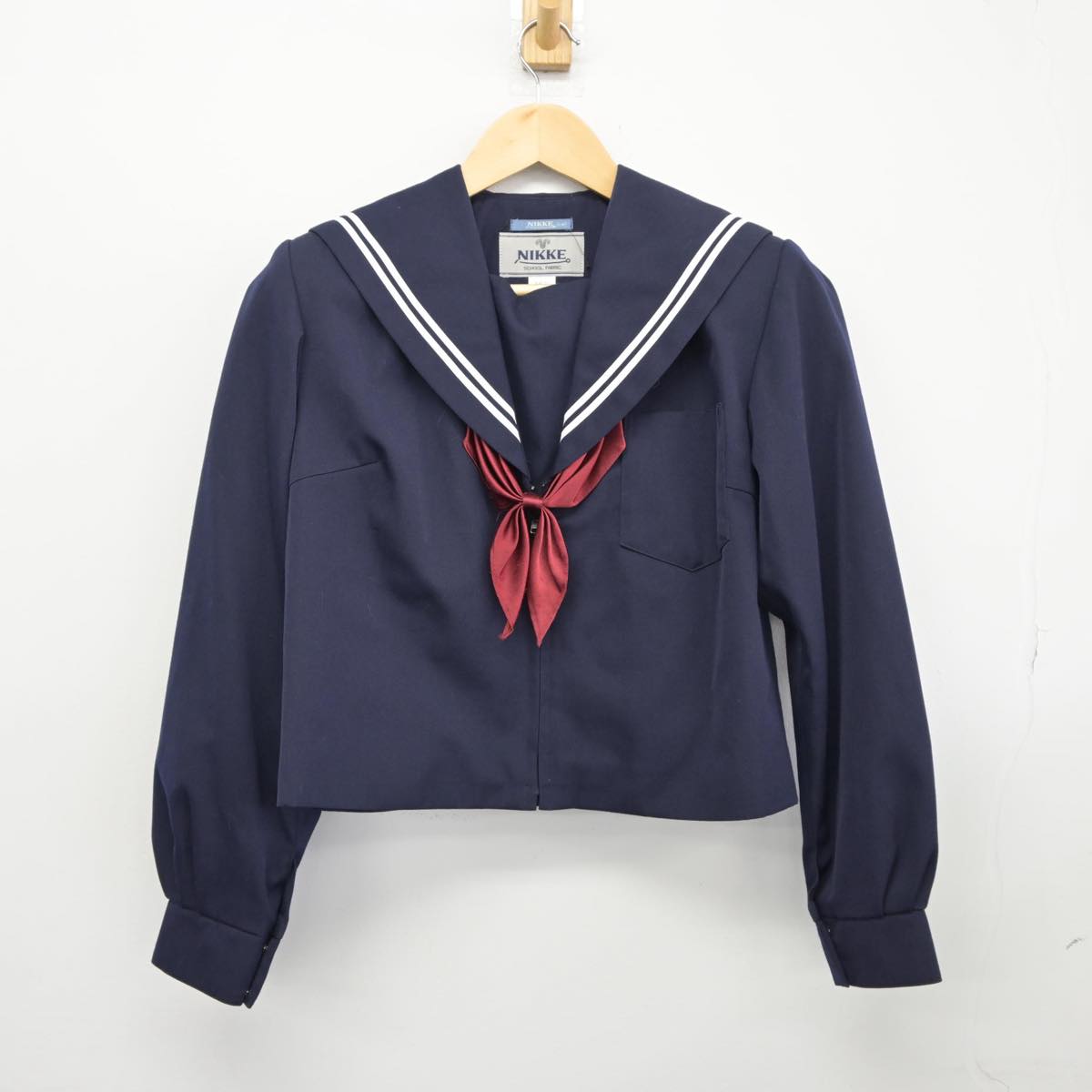 【中古】岐阜県 城南中学校 女子制服 3点（セーラー服・スカート）sf027135