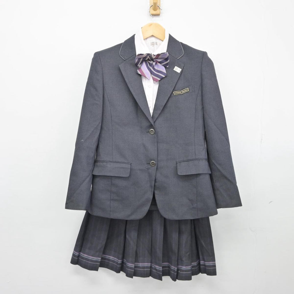 【中古】熊本県 八代東高等学校 女子制服 6点（ブレザー・シャツ・スカート）sf027140