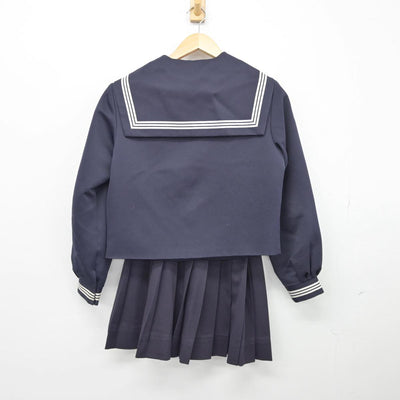 【中古】滋賀県 双葉中学校 女子制服 3点（セーラー服・スカート）sf027153