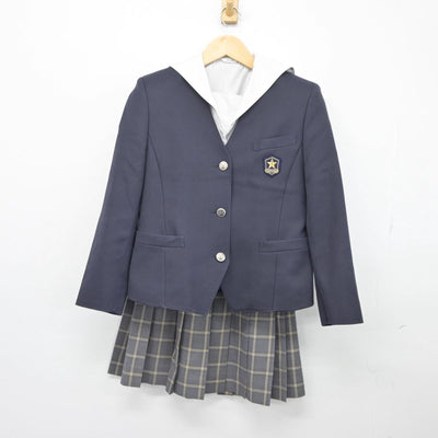 【中古】滋賀県 長浜北星高等学校 女子制服 3点（ブレザー・シャツ・スカート）sf027157