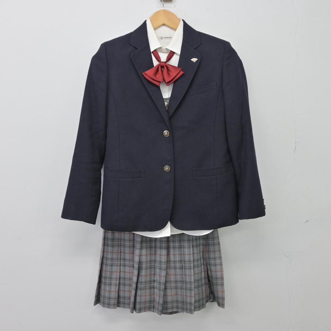 【中古】愛知県 名古屋経済大学高蔵高等学校 女子制服 5点（ブレザー・ベスト・シャツ・スカート）sf027201