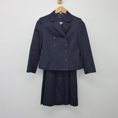 【中古】長崎県 諫早高等学校、附属中学校 女子制服 2点（ブレザー・ジャンパースカート）sf027205