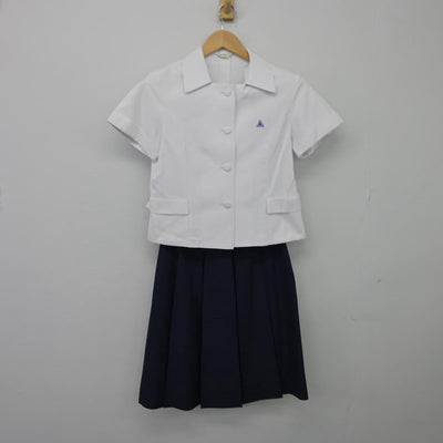 【中古】長崎県 諫早高等学校、附属中学校 女子制服 3点（シャツ・シャツ・スカート）sf027206