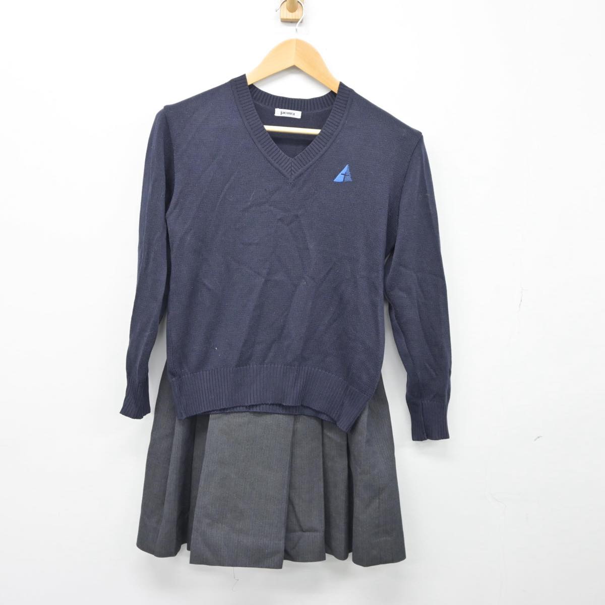 【中古】神奈川県 アレセイア湘南高等学校 女子制服 4点（ブレザー・ニット・スカート）sf027219