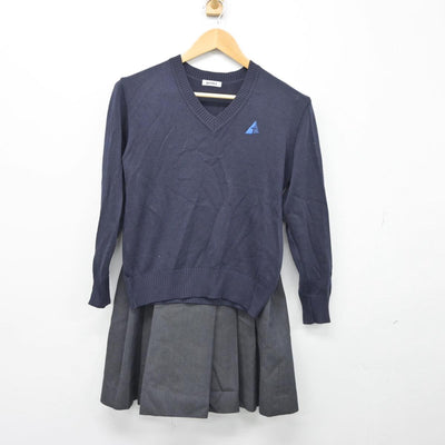 【中古】神奈川県 アレセイア湘南高等学校 女子制服 4点（ブレザー・ニット・スカート）sf027219