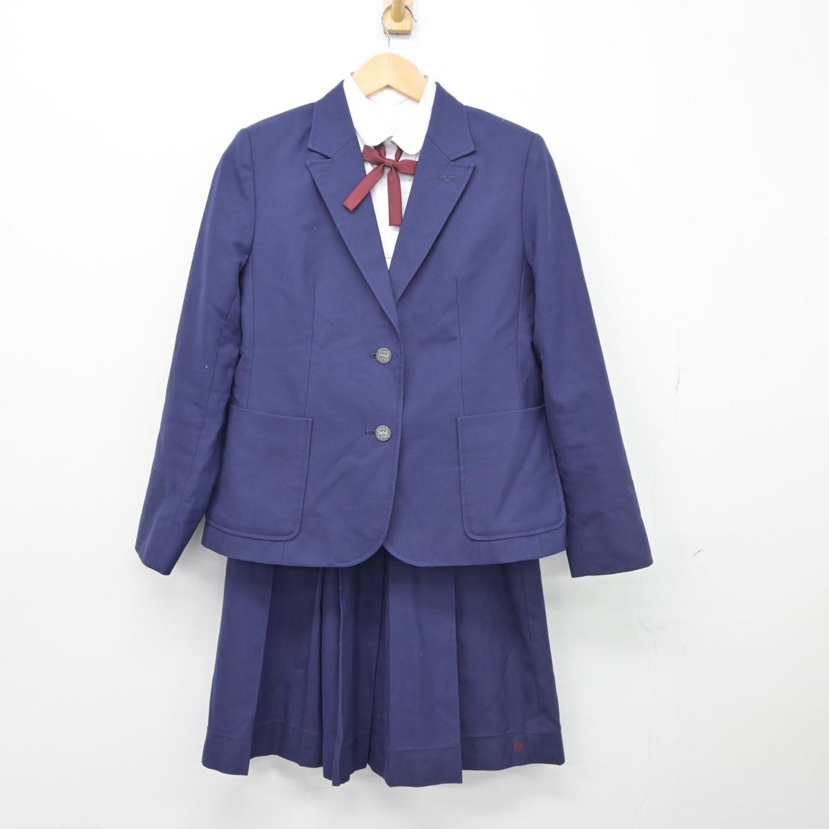 【中古】愛知県 瀬戸高等学校 女子制服 6点（ブレザー・ベスト・シャツ・スカート）sf027221