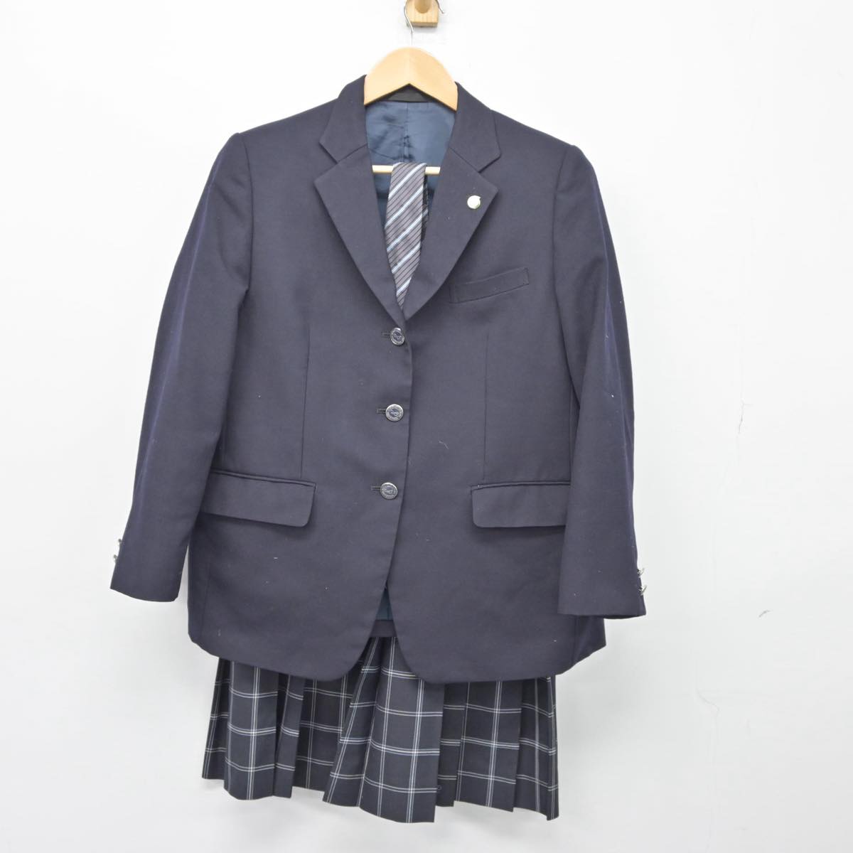 【中古】神奈川県 厚木商業高等学校 女子制服 3点（ブレザー・スカート）sf027228