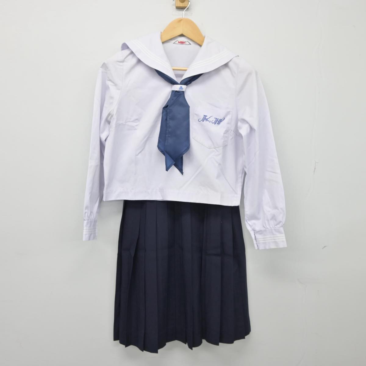 【中古】兵庫県 加古川東高等学校 女子制服 3点（セーラー服・スカート）sf027248