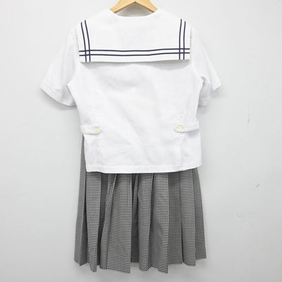 【中古】栃木県 茂木高等学校 女子制服 2点（セーラー服・スカート）sf027286