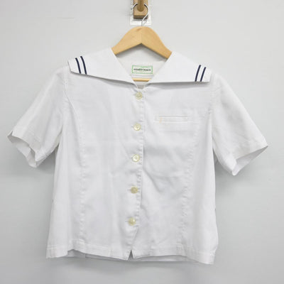 【中古】栃木県 茂木高等学校 女子制服 2点（セーラー服・スカート）sf027286