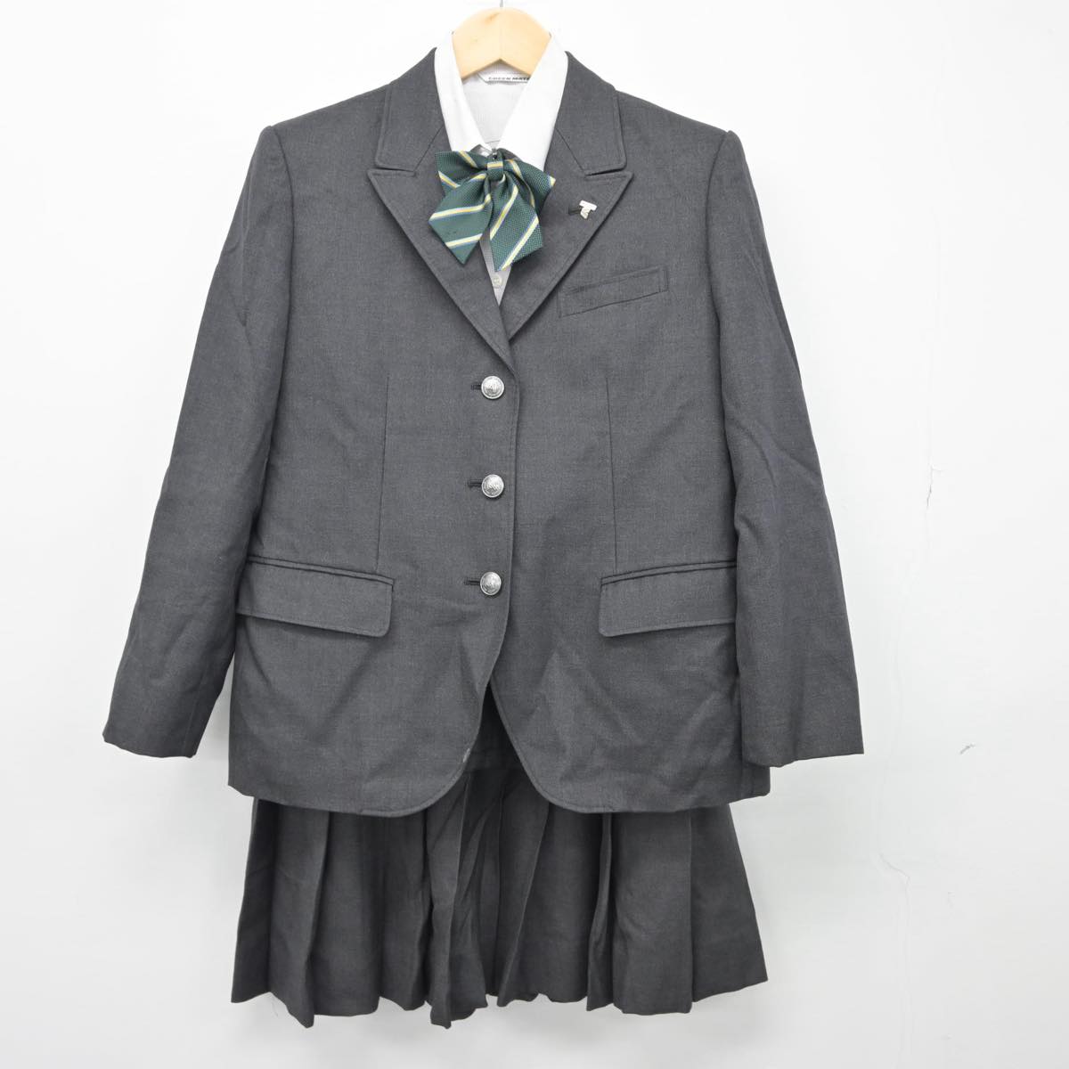 【中古】山形県 東海大学山形高等学校 女子制服 6点（ブレザー・シャツ・スカート）sf027294