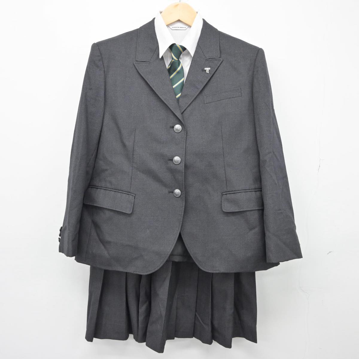 【中古】山形県 東海大学山形高等学校 女子制服 6点（ブレザー・シャツ・スカート）sf027295