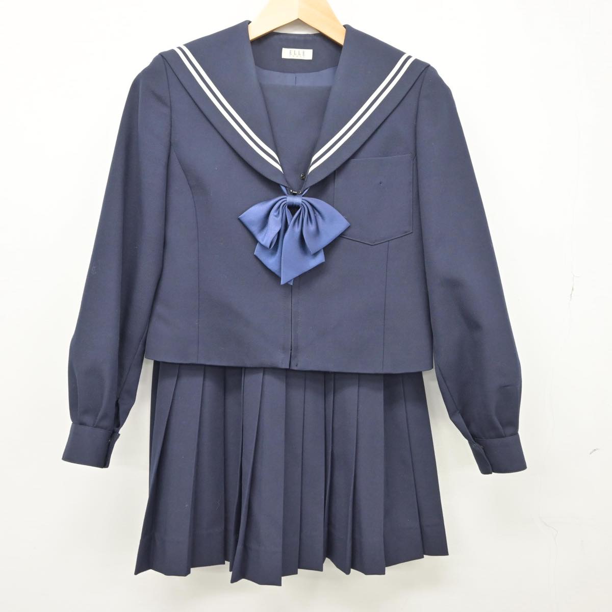 【中古】愛知県 津島高等学校 女子制服 4点（セーラー服・スカート）sf027298