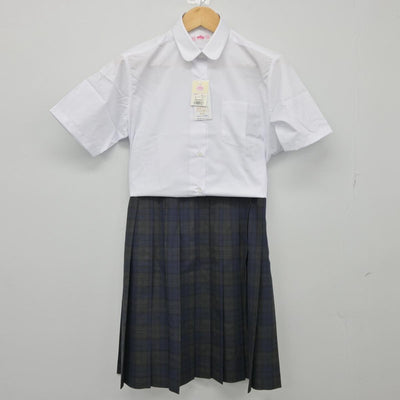 【中古】埼玉県 玉井中学校 女子制服 2点（シャツ・スカート）sf027301