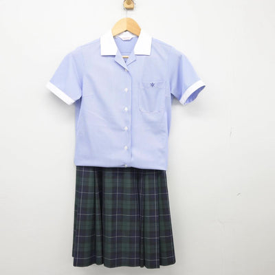 【中古】広島県 盈進高等学校 女子制服 3点（シャツ・スカート）sf027316