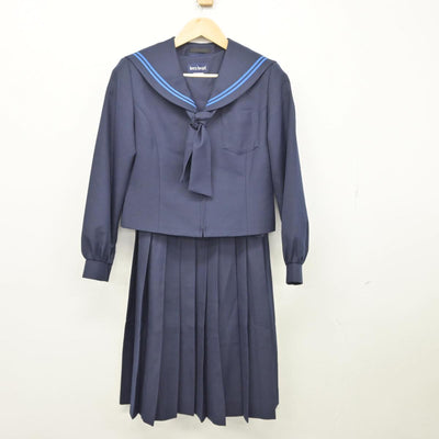 【中古】北海道 鷹栖中学校 女子制服 3点（セーラー服・ジャンパースカート）sf027321