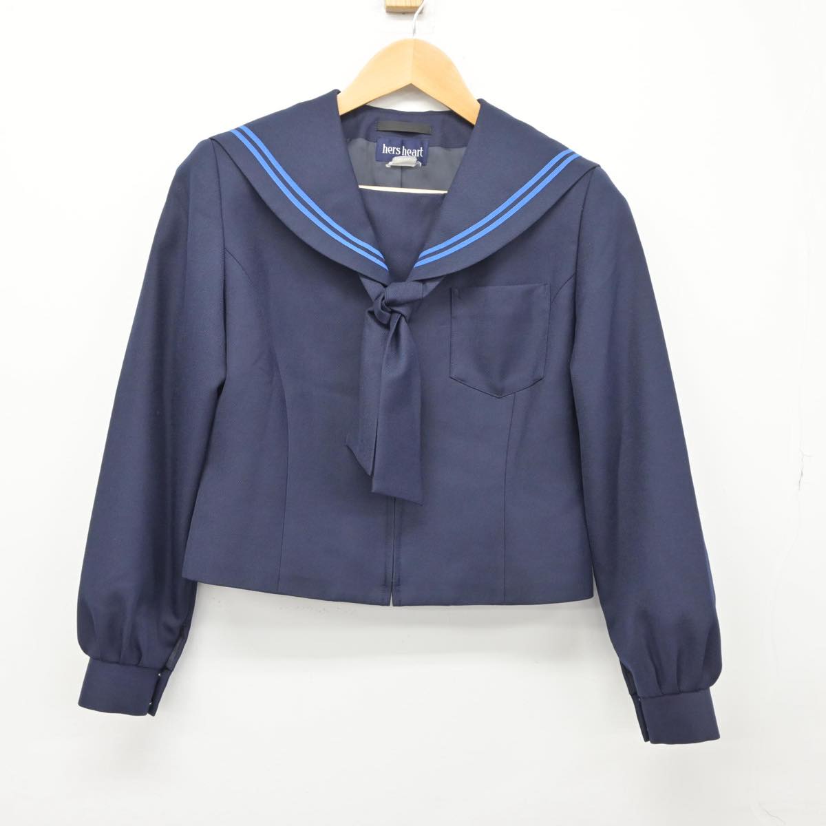 【中古】北海道 鷹栖中学校 女子制服 3点（セーラー服・ジャンパースカート）sf027321