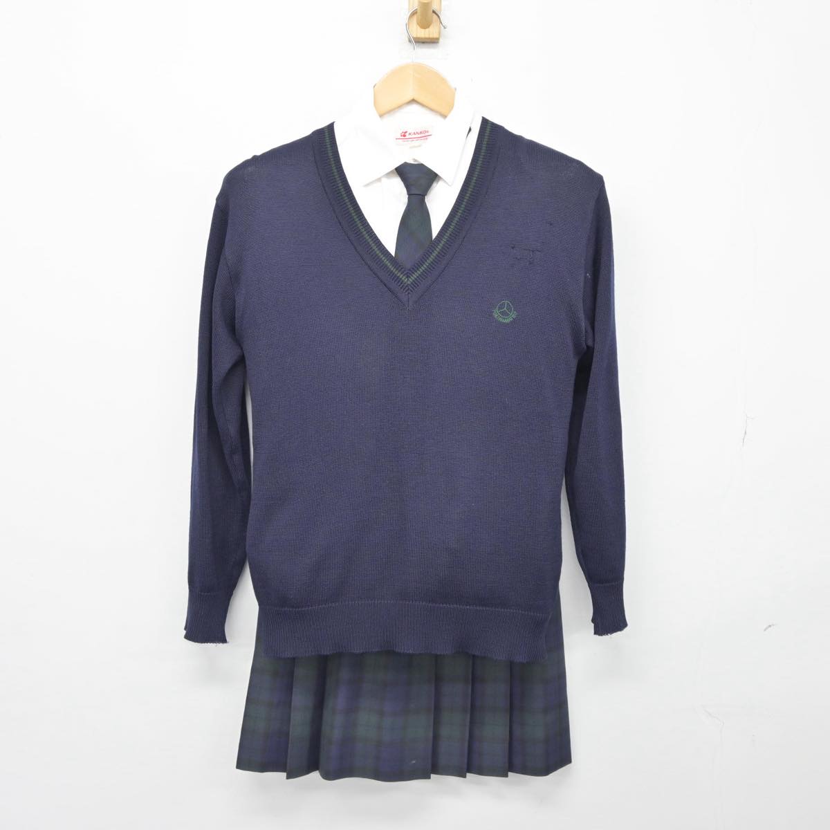 【中古】東京都 トキワ松学園高等学校 女子制服 5点（ブレザー・ニット・シャツ・スカート）sf027332