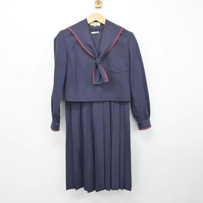 【中古】熊本県 京陵中学校 女子制服 2点（セーラー服・ジャンパースカート）sf027337