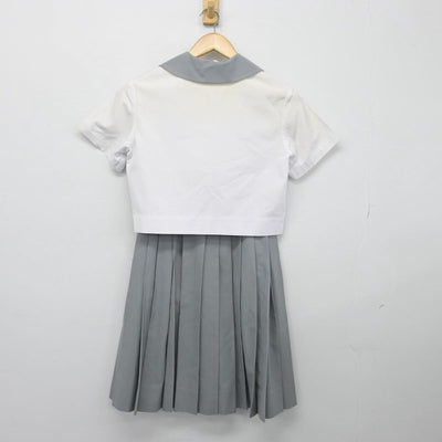 【中古】熊本県 京陵中学校 女子制服 3点（シャツ・スカート）sf027338