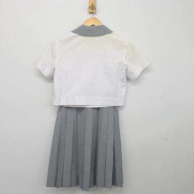 【中古】熊本県 京陵中学校 女子制服 3点（シャツ・スカート）sf027339