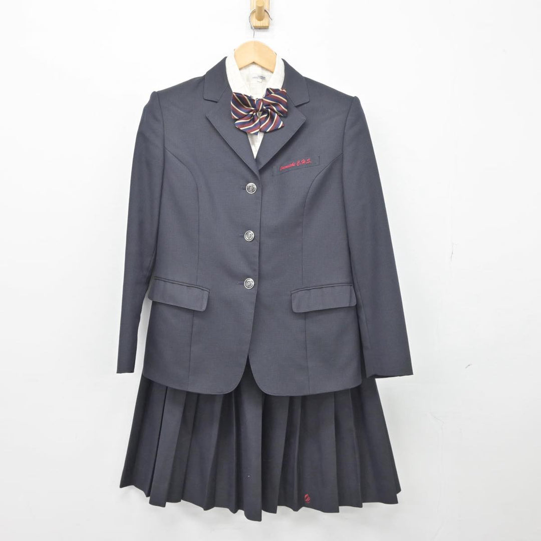 【中古】広島県 尾道商業高等学校 女子制服 4点（ブレザー・シャツ・スカート）sf027346