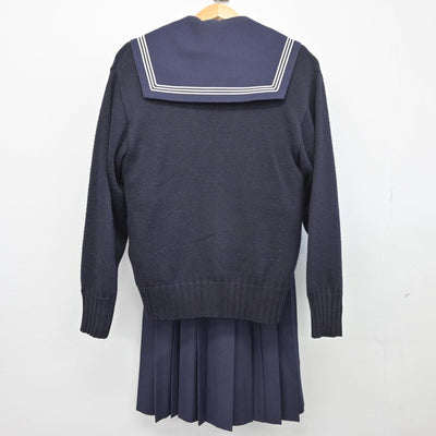 【中古】福岡県 長尾中学校/旧制服 女子制服 4点（セーラー服・ニット・ジャンパースカート）sf027352