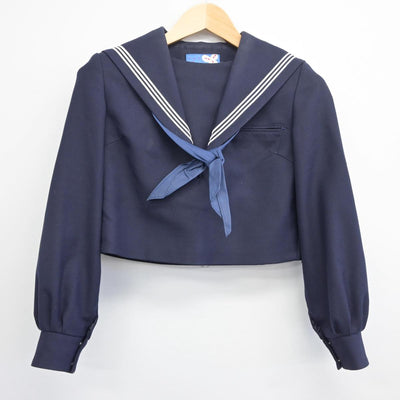 【中古】福岡県 長尾中学校/旧制服 女子制服 4点（セーラー服・ニット・ジャンパースカート）sf027352