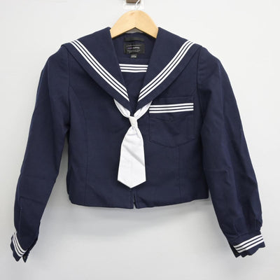 【中古】奈良県 三郷中学校 女子制服 3点（セーラー服・スカート）sf027368