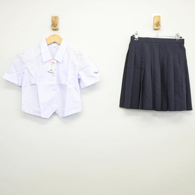 【中古】奈良県 三郷中学校 女子制服 3点（シャツ・スカート）sf027369