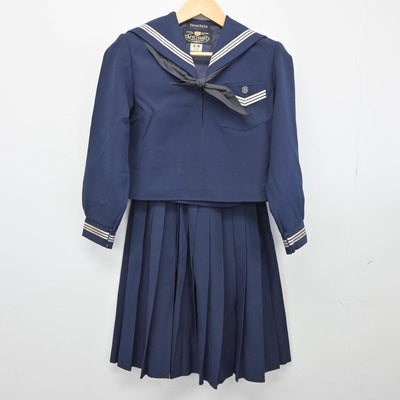 【中古】兵庫県 姫路別所高等学校 女子制服 4点（セーラー服・スカート）sf027375